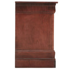 Comodino tradizionale Louis Philippe in legno con 2 cassetti