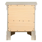 Comodino tradizionale Louis Philippe in legno con 2 cassetti