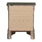 Comodino tradizionale Louis Philippe in legno con 2 cassetti