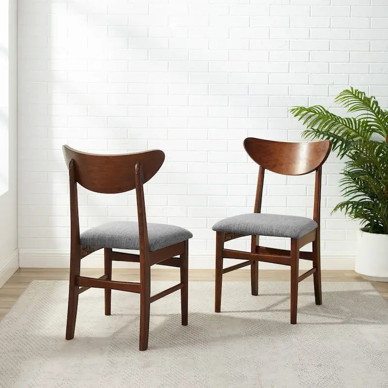   Landon 2Pc Wood Dining Chairs W/Upholstered Seat - 33.25 H x19.75 W x 19.75 D