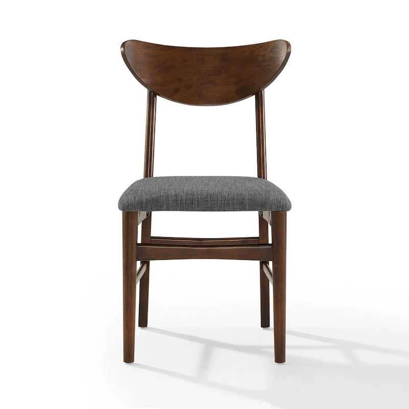 Set di 2 sedie da pranzo in legno con seduta imbottita - 33,25 H x 19,75 L x 19,75 P