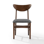 Set di 2 sedie da pranzo in legno con seduta imbottita - 33,25 H x 19,75 L x 19,75 P