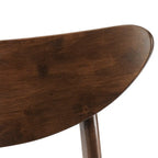 Set di 2 sedie da pranzo in legno con seduta imbottita - 33,25 H x 19,75 L x 19,75 P
