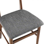 Set di 2 sedie da pranzo in legno con seduta imbottita - 33,25 H x 19,75 L x 19,75 P