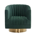 Poltrona a botte Couture Matejka girevole con canale trapuntato - 71 cm L x 79 cm P x 76 cm H - 71Lx79Px76A