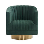 Poltrona a botte Couture Matejka girevole con canale trapuntato - 71 cm L x 79 cm P x 76 cm H - 71Lx79Px76A