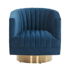 Poltrona a botte Couture Matejka girevole con canale trapuntato - 71 cm L x 79 cm P x 76 cm H - 71Lx79Px76A