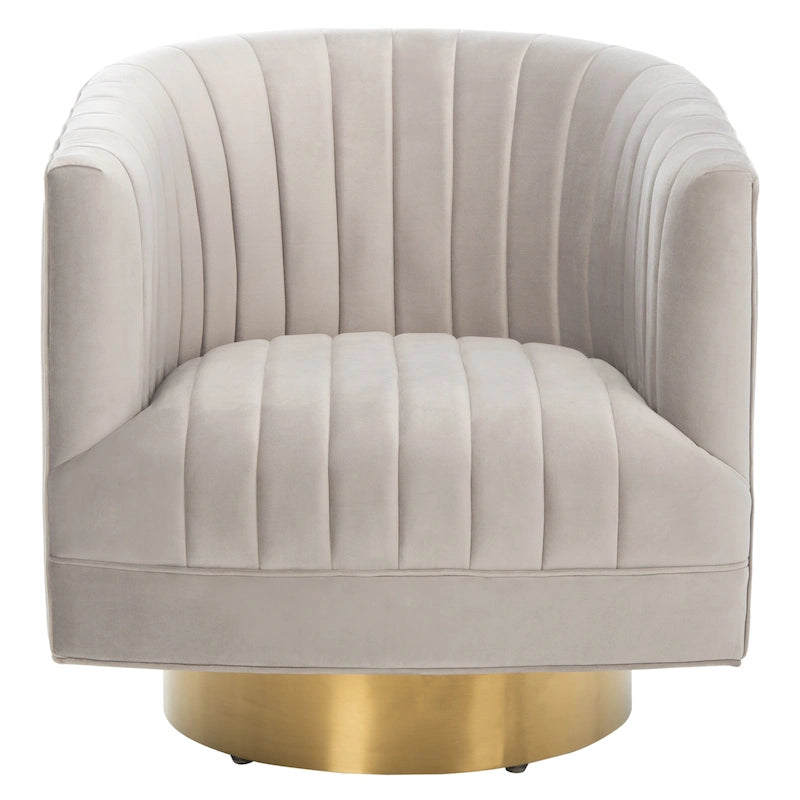 Poltrona a botte Couture Matejka girevole con canale trapuntato - 71 cm L x 79 cm P x 76 cm H - 71Lx79Px76A