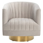 Poltrona a botte Couture Matejka girevole con canale trapuntato - 71 cm L x 79 cm P x 76 cm H - 71Lx79Px76A