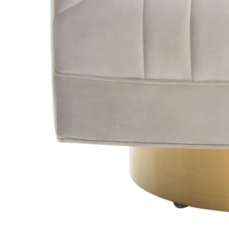 Poltrona a botte Couture Matejka girevole con canale trapuntato - 71 cm L x 79 cm P x 76 cm H - 71Lx79Px76A