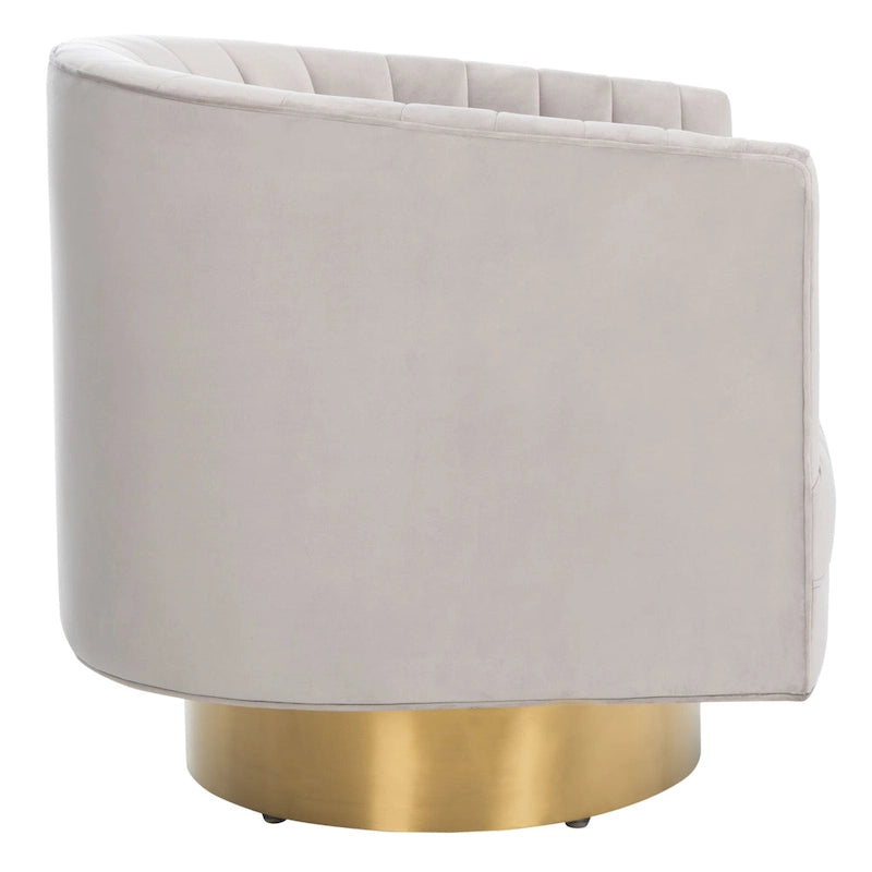 Poltrona a botte Couture Matejka girevole con canale trapuntato - 71 cm L x 79 cm P x 76 cm H - 71Lx79Px76A