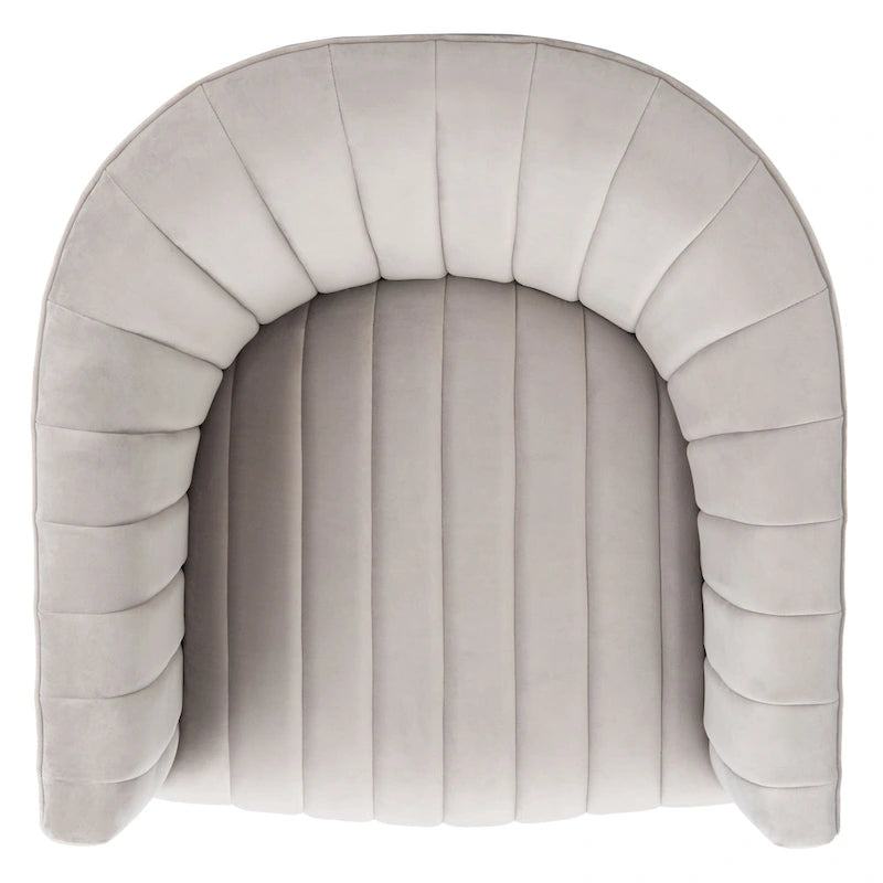 Poltrona a botte Couture Matejka girevole con canale trapuntato - 71 cm L x 79 cm P x 76 cm H - 71Lx79Px76A