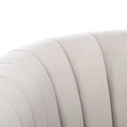 Poltrona a botte Couture Matejka girevole con canale trapuntato - 71 cm L x 79 cm P x 76 cm H - 71Lx79Px76A