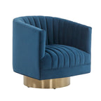 Poltrona a botte Couture Matejka girevole con canale trapuntato - 71 cm L x 79 cm P x 76 cm H - 71Lx79Px76A