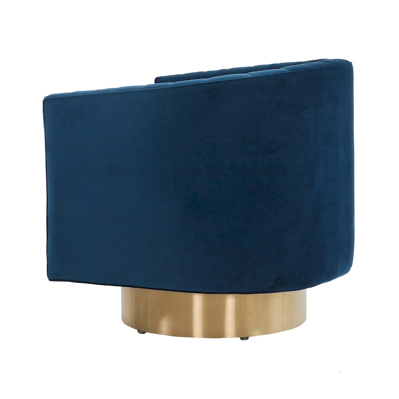 Poltrona a botte Couture Matejka girevole con canale trapuntato - 71 cm L x 79 cm P x 76 cm H - 71Lx79Px76A