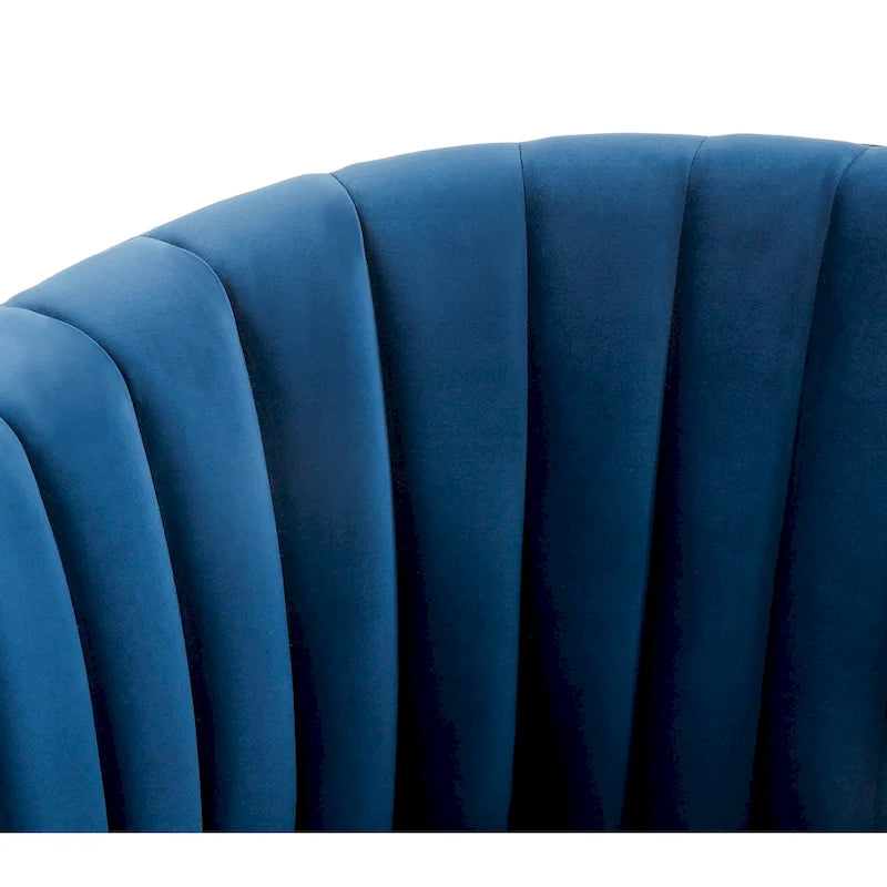 Poltrona a botte Couture Matejka girevole con canale trapuntato - 71 cm L x 79 cm P x 76 cm H - 71Lx79Px76A