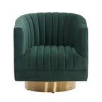 Poltrona a botte Couture Matejka girevole con canale trapuntato - 71 cm L x 79 cm P x 76 cm H - 71Lx79Px76A