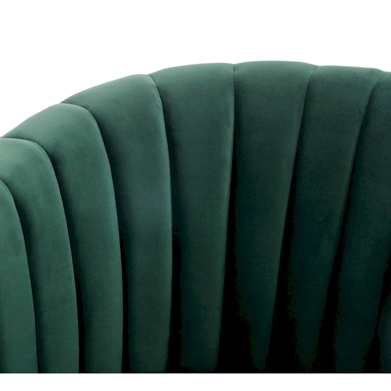 Poltrona a botte Couture Matejka girevole con canale trapuntato - 71 cm L x 79 cm P x 76 cm H - 71Lx79Px76A