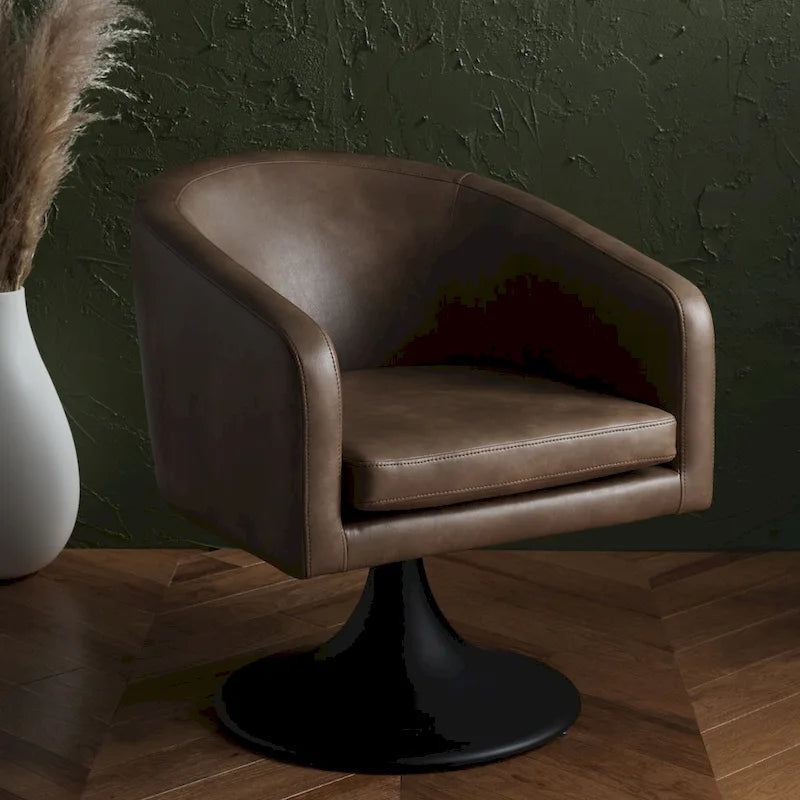   Couture Tela Pedestal Chair - 27.6  W x 29.7  L x 31.9  H - 27Wx30Dx32H