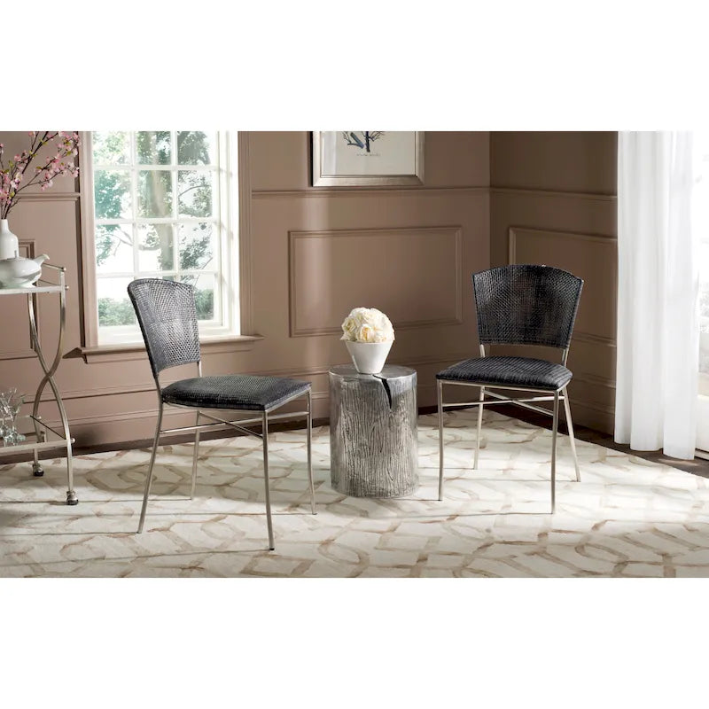 Sedia da pranzo nera (set da 2) - 17,5 x 21,8 x 33,3 - 18L x 22P x 33A