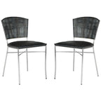 Sedia da pranzo nera (set da 2) - 17,5 x 21,8 x 33,3 - 18L x 22P x 33A