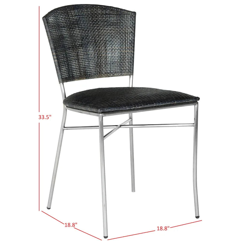 Sedia da pranzo nera (set da 2) - 17,5 x 21,8 x 33,3 - 18L x 22P x 33A