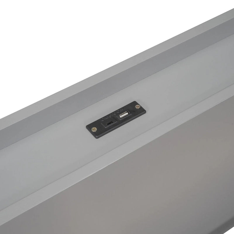Struttura letto a piattaforma una piazza e mezza con porte USB