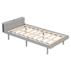Struttura letto a piattaforma una piazza e mezza con porte USB