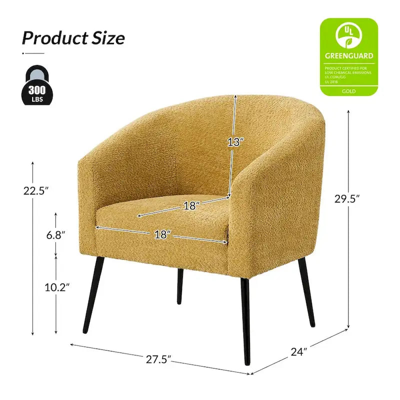 Poltrona moderna con braccioli in tessuto a schienale arrotondato e gambe in metallo, due sedie per set.