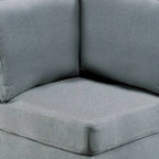 Poltrona angolare modulare Remy da 32 pollici, ciniglia grigio chiaro, legno massello