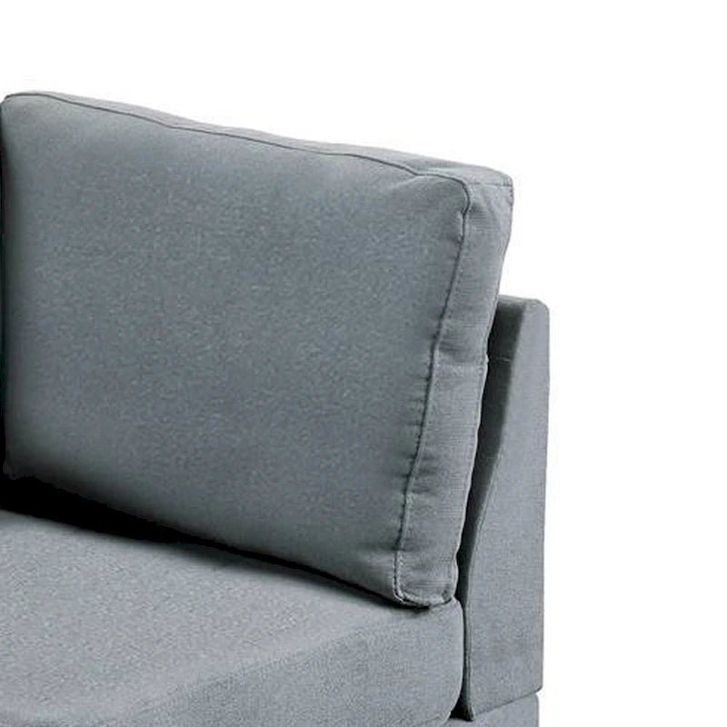 Poltrona angolare modulare Remy da 32 pollici, ciniglia grigio chiaro, legno massello