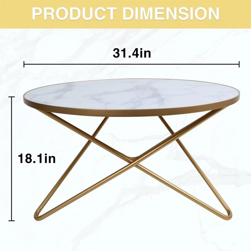 Tavolino da Caffè Rotondo - 31.5 P x 31.5 L x 18 A