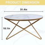 Tavolino da Caffè Rotondo - 31.5 P x 31.5 L x 18 A