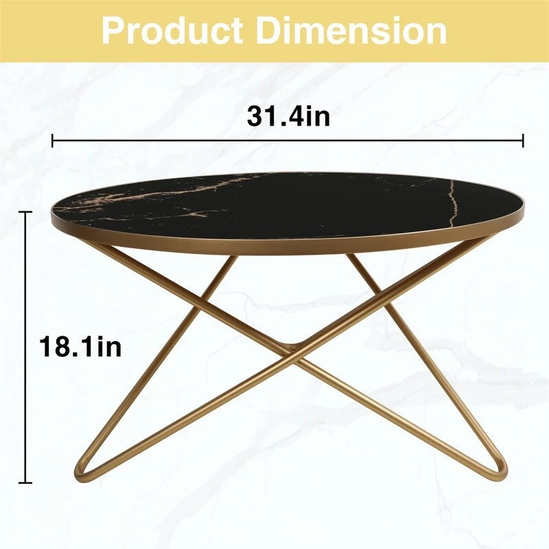 Tavolino da Caffè Rotondo - 31.5 P x 31.5 L x 18 A