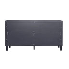 Mobile buffet credenza moderno nero opaco da 60 pollici con 4 ante e mobile contenitore ad accento