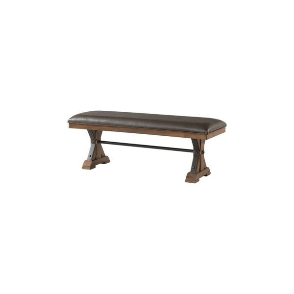   Sieben Brown Bench with Cushion