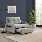 Letto convertibile largo imbottito Scarboro grigio