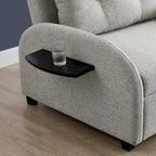 Letto convertibile largo imbottito Scarboro grigio