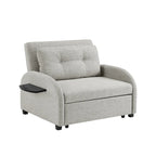 Letto convertibile largo imbottito Scarboro grigio