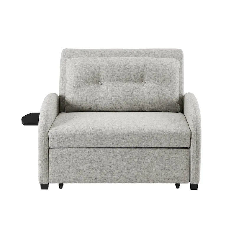 Letto convertibile largo imbottito Scarboro grigio