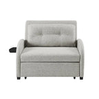 Letto convertibile largo imbottito Scarboro grigio