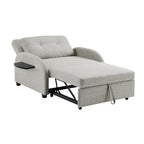 Letto convertibile largo imbottito Scarboro grigio