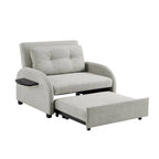 Letto convertibile largo imbottito Scarboro grigio