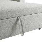 Letto convertibile largo imbottito Scarboro grigio